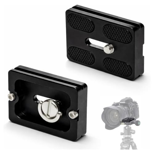 KEPYATI Piastra a Sgancio Rapido PU-50 per Arca Swiss Lega di Alluminio Quick Release con vite per Fotocamera da 1/4" Piastra a Sgancio Rapido per Fotocamera Gimbal Treppiede