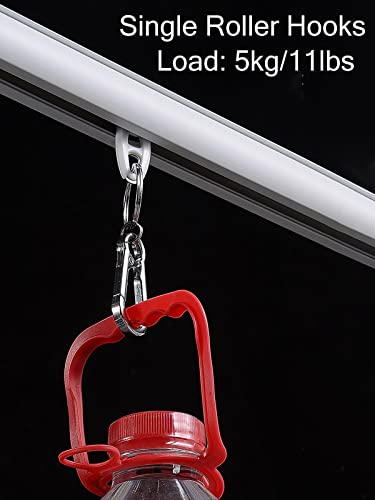 Rail rideau plafond noir avec accessoires pour porte coulissante et lit - 4