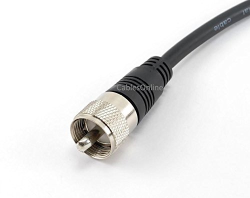 CablesOnline, 20ft RG8x Coax UHF (PL259) Male/Male 50 Ohm Antenna Cable, R-U020