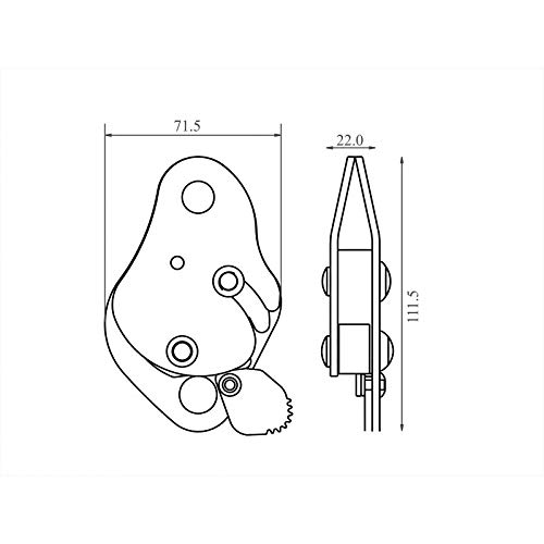 KRATOS SAFETY - Blocker, Antichute Compact Coulissant sur Corde tressée, Multi-Usage - KRATOS SAFETY - 119-FA2010300A