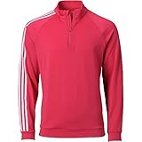 adidas Golf Men's 3-Stripes 1/4 Zip Layering Top, Unity Pink F, Medium