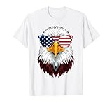 American Flag Patriotic Eagle Shirt Men Boys 4th of July T-Shirt