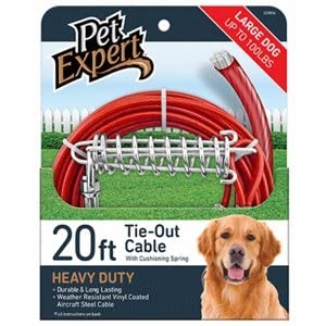 Westminster Pet Products Pet Expert 20 'Heavyweight Tie-out Cavo per Cani, Taglia Unica Regolabile