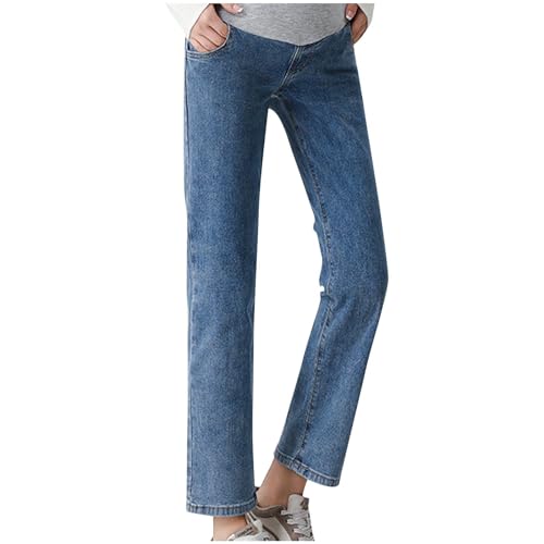 Pantalones Vaqueros de Maternidad Mujer Elásticos cómodos Basic Jeans Moda Slim Fit Pantalones Largo Embarazo Primavera y Verano premamá Denim Pants