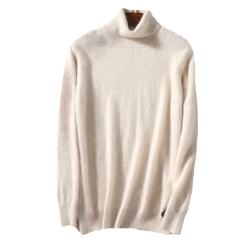 Golf męski sweter z norek kaszmir jesień zima sweter ciepły męski sweter sweter sweter, Khaki, XXL
