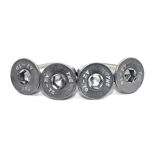 Image of Fullerkreg 18-8 Stainless Steel Hex Drive Flat Head Screw M12 x 1.75 mm Thread, 30 mm Long,Packs of 5