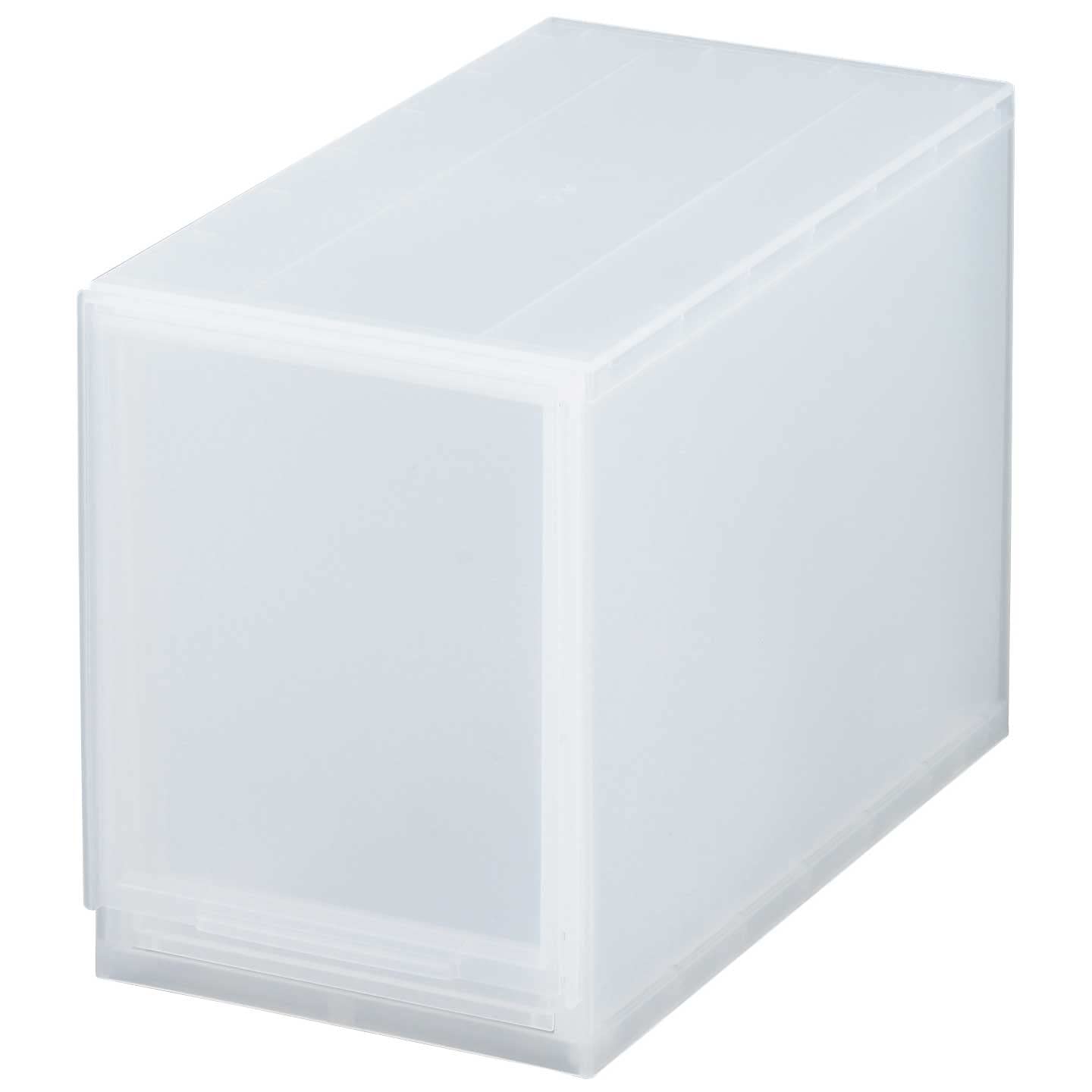 Sanka D2SC-LSCL Modular Case, Flexible Combination Drawer Storage Case, Slim L, Clear, Drawer Storage That Can Be Combined According To Your Lifestyle, Pull Out And Close Drawers, Rubber Stopper To