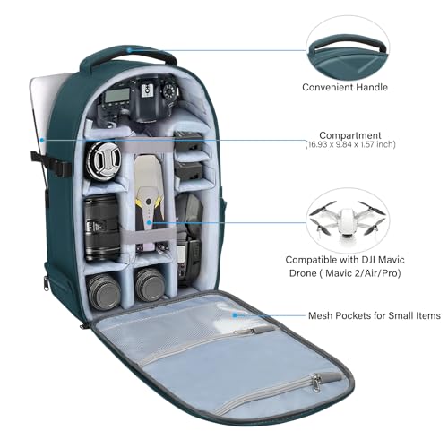Mochila para cámara MOSISO con compartimentos y protección rígida miniatura 2