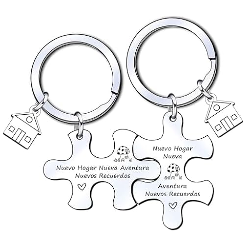 ZYMGUO 2 Piezas-Nuevo Hogar Nuevas Aventuras-Puzzle Llavero,Regalos día de San Valentín,Navidad,Regalos de Cumpleaños (2) | Ya disponible en tu tienda friki favorita! En mundofriki.es!