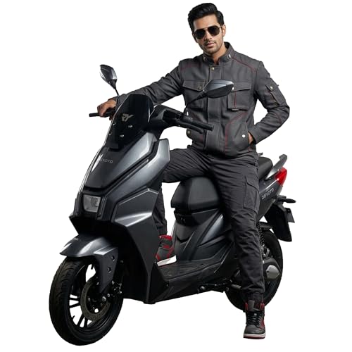 Image of Ryoto Electric Scooter with 60V 45Ah Battery, 50 Km /h Speed, Hub Motor, Fast Charging, Digital Display, Disc Brakes, Tubeless Tyres, Eco-Friendly EV Scooter (Grey)