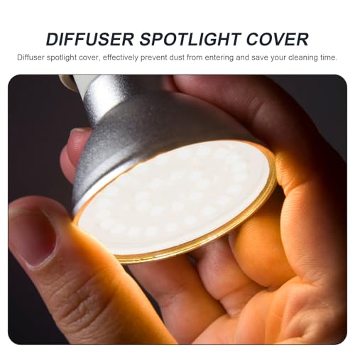 Image of HOMSFOU 2Pcs Lamp Shade Diffusers 2.36In Round Fabric Light Diffuser Covers for Pendant Lights Spotlights Downlights and Chandeliers - Eye Protection and Dust Prevention