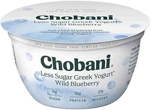 Chobani® Less Sugar Low-Fat Greek Yogurt Wild Blueberry 5.3oz