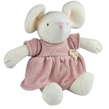 Meiya the Mouse Knitted Plush – 9.8 in Soft Baby Doll Made from Organic Yarn | Embroidered Details & Big Ears | Eco-Friendly Cuddle Toy for Newborns & Infants | Safe, Non-Toxic Gift (0+ Months)