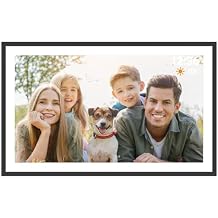 Digital Photo Frame,15.6 Inch Display, WiFi Connectivity, Send Picture to White Digital Picture Frame via Frameo