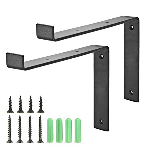 Pulluo 2 Piezas Soporte Estanteria Soporte para Estanterias de pared Escuadras para Baldas de Madera Escuadras para de Acero Inoxidable Estanterias para Cocina Baño Dormitorio Sala de Estar Cover