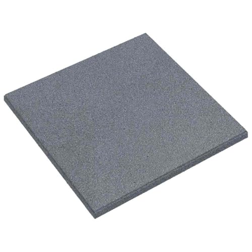 vidaXL 18x Fallschutzmatten Gummimatten Spielplatzmatten Fallschutzplatte Gummiplatten für Spielplatz Pool Schaukel Spielturm Gummi 50x50x3cm Grau