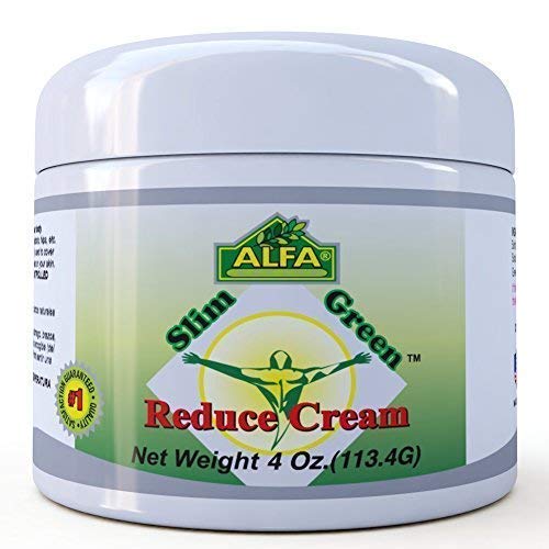 Alfa Vitamins Premium Slim Green Reduce Cream Weight Loss & Fat Burning Support For Men & Women With Workout - Does Not Stain Or Grease - Organic Natural Ingredients - Made In Usa - 4 Oz #TOP8