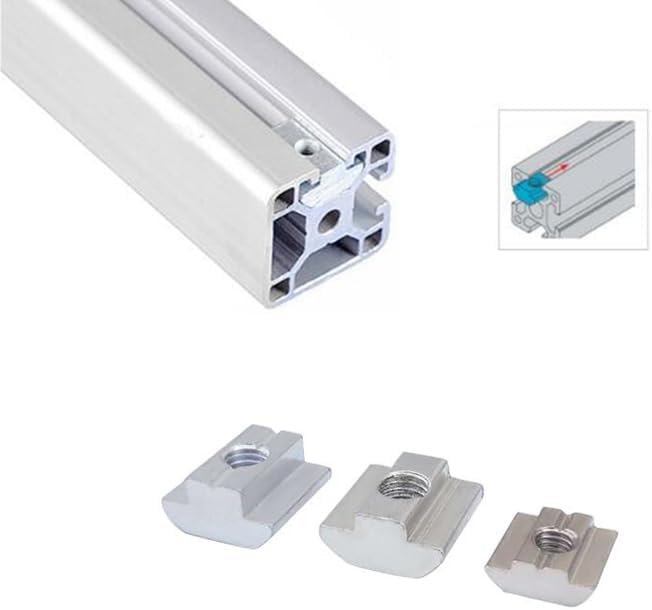 50/10pcs T Block square nuts M3 M4 M5 M6 M8 Slot t nut Sliding hammer nut for 2020 3030 4040 Aluminum profile fasten nuts (Size: 20-M3 (50pcs))