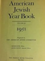 American Jewish Year Book Volume 52 (1951) B00K978JFW Book Cover
