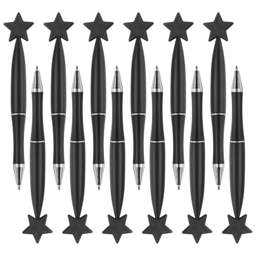 Bolígrafos de estrella PATIKIL de 1.0mm con tinta negra para oficina y hogar juego de 12 piezas