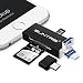 suntrsi TF/SD Card Reader Compatible with iPhone/OTG Android/Computer, Micro SD Card Reader Compatible with iPhone/iPad Charging,Compatible to SD Card Camera Adapter