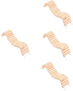 NOLITOY 4 Pçs Hamster Log Escada Rato Brinquedos Escada De Rato Brinquedo Coelho Mastigar Brinquedos Pequena Escada Hamster Ponte Coelho Brinquedos Para Coelhos Coelho Esgrima Hamster