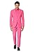 Produktbild OppoSuits Modisch Party Einfarbige Anzüge für Herren - Mit Jackett, Hose und Krawatte, Rosa (Mr. Pink), 54 EU