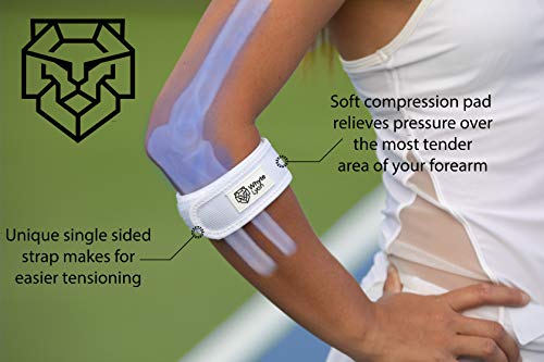 Whyte Lyon Tennis Elbow Strap, Tennis Elbow Brace, Tennis Elbow, Elbow Brace For Tendonitis And Tennis Elbow, Tennis Elbow Relief, Tennis Elbow Brace For Women, Tennis Elbow Band, Golfers Elbow, White #TOP5
