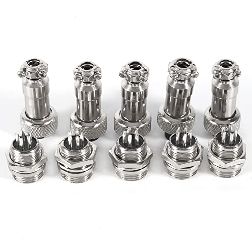 Conector de enchufe de aviación GX12 5Pin Kit 10 unidades miniatura 4
