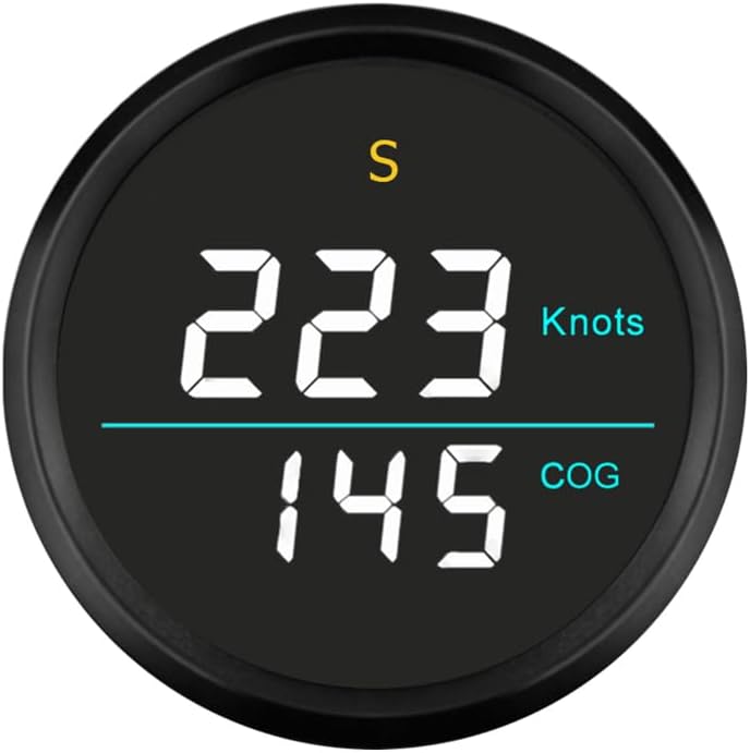 2" Digital Speedometer Speedo Gauge 0-999 KM/H MPH Knots with Compass 9-32VDC Waterproof for Boat ATV Baggy (NOT Odometer) (White)