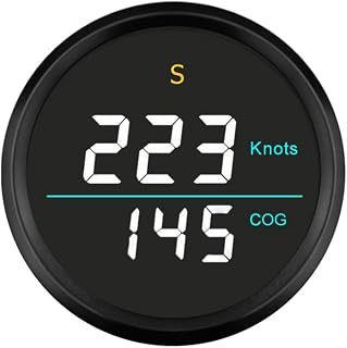2" Digital Speedometer Speedo Gauge 0-999 KM/H MPH Knots with Compass 9-32VDC Waterproof for Boat ATV Baggy (NOT Odometer) (White)