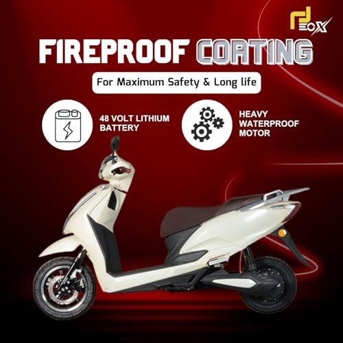 Image of EOX ACTO Low Speed Electric Scooter Non RTO with 60-80Km Range, Black Portable Lithium Battery & Charger