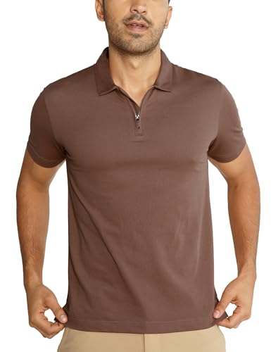 Image of DAMENSCH Constant Men's All-Degree Thermoregulating Pique Contrast Neck Polo T-Shirt