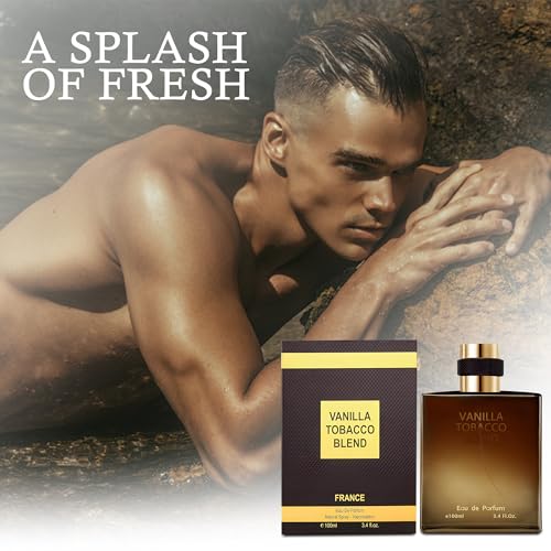Image of Men's Cologne Vanilla Tobacco Original Natural Spray Eau De Toilette,Long-Lasting Scent Perfume for Men Elegant Bottle - Great Holiday Gift, 3.4 Fl Oz /100 Ml