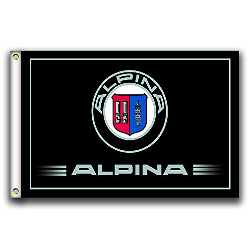 Home King Bannière de drapeau de l'Alpina - 100 % polyester - Tête en toile avec œillet en métal - 9,5 x 1,5 m