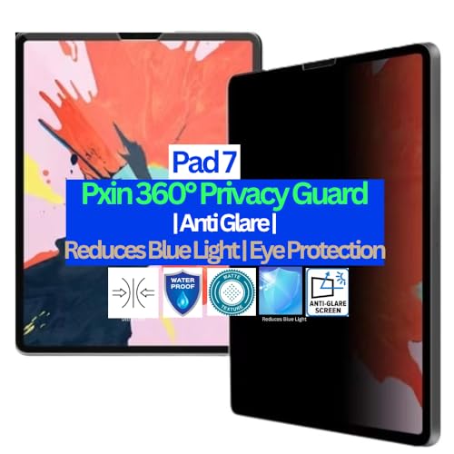 Image of Pxin Tablet Privacy Guard compatible with Pad 7 | Screen protector | Anti-Glare | Blue light filter | 360 degree Anti Spy | Eye Protection