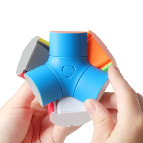 Image of SengSo Q-Platypus V1 Speed Cube | Unique Cylinder Tip Shape Mod Puzzle | Smooth Stickerless Mechanism, 80mm Compact 100g Brain Teaser Puzzle