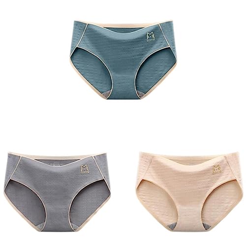 Culottes femmes coton doux lot de 3 sous-pants anti-marques taille haute