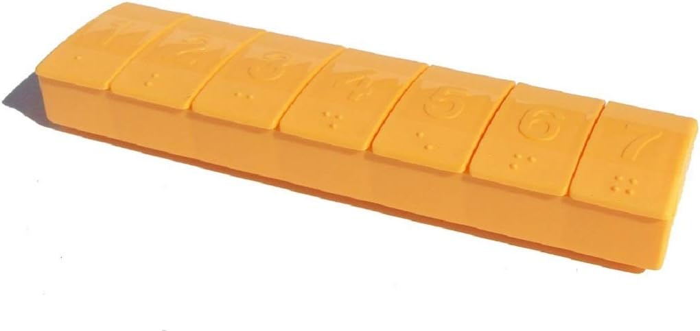 Tupperware Gadget 7 Day Pill Keeper Divided Storage Container Organizer Papaya Orange image 2