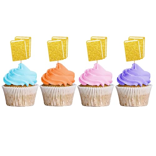 Décorations de cupcakes livres pour éviter les tables fades lors des soirées de clubs de lecture