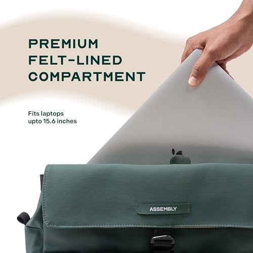 Image of Assembly Messenger Bag with Sleek Construction & Laptop Protection, Water-Resistant Laptop Bag for Office & Commuting