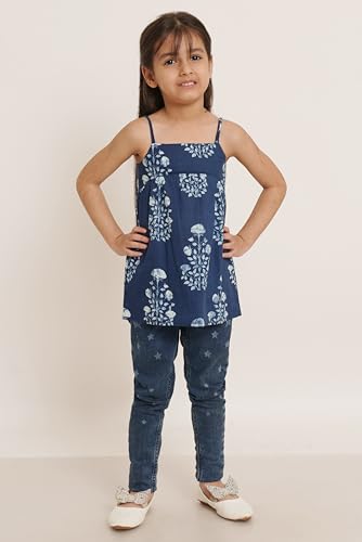 Image of COTLAND Fashions Jaipuri Cotton Printed Girl Strappy Top