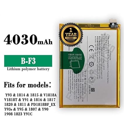 Image of B-F3 Battery for Vivo Y91 Y91i Y13 /1814 /1815 / VI818A VI818T /Y91 / 1816 /1817 / 1820 /1811 / PD1818BF / EX Y935 / Y95 / 1817 /Y90 Battery with 1 Year Warranty **** (I139)