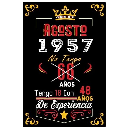 No tengo 66 años tengo 18 con 48 años de experiencia: Cuaderno | Agosto 66 Cumpleaños Regalo para Hombres Mujeres Niñas Niños Cumpleaños 1957 Personalizado