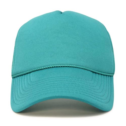 Image of Trucker Hat Mesh Cap Solid Colors Lightweight with Adjustable Strap Small Braid