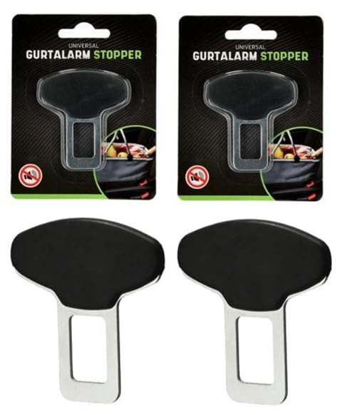 Posten Anker Anti Gurtwarner 2 er Pack I Gurtalarm Stopper I Gurtstopper I Gurtschloss I Gurtclip I Gurt Clip I Sitzwarner I Metall