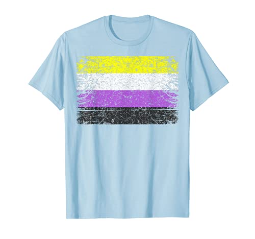 Non-binary Pride Flag Shirt - Vintage Nonbinary Flag T-Shirt