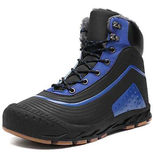 Dahocri Men’s Snow Boots, Insulated Waterproof Winter Shoes Warm Fur Lined Anti-Slip Ankle Boot For Hiking, Backpacking And Construction - Blue 43 #TOP4