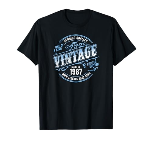 38th Birthday Made In 1987 When Legends Were Born Vintage Camiseta