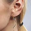 Earrings for Women Spiral threader earrings 14K gold earrings hand bent dangle earrings for women，suitable for gift giving, perfect for your birthday party, Christmas, gift giving. (Silver) #5